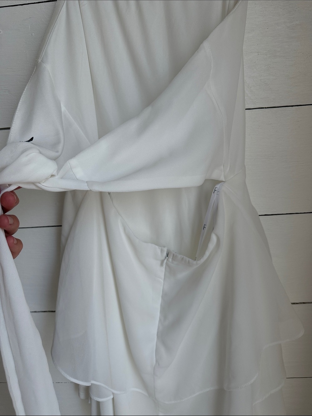 Lulu's White Strapless Ruffle Mini Dress - Picture 4 of 6